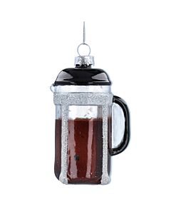 Gisela Graham Cafetiere Glass Tree Decoration